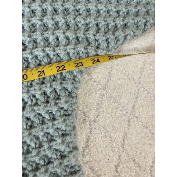 Express Sweater Womens Chunky Open Knit Cowl Neck Crop Pullover. Mint Green. XS - Picture 7 of 11
